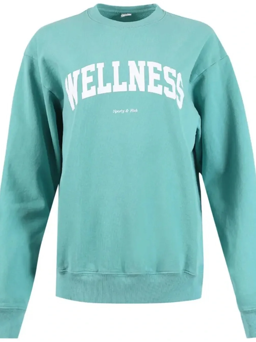 Sporty & Rich Brand New (NWT) Wellness Ivy Crewneck - Faded Teal